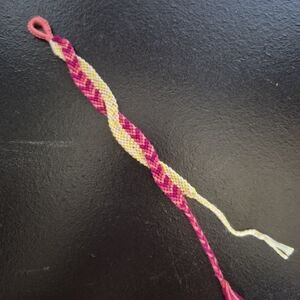 Handmade Pink and Yellow Friendship Bracelet